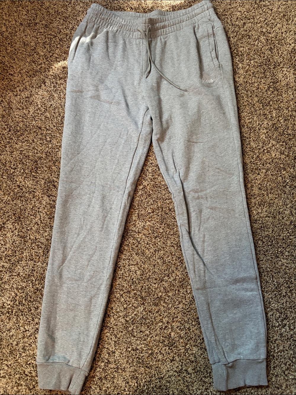 adidas Gray Athletic Logo Joggers
